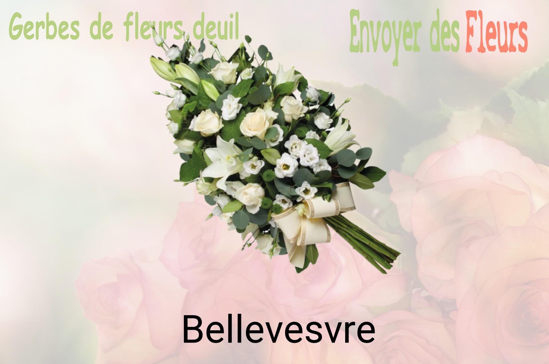 Gerbe de fleurs de deuil livrée à Bellevesvre